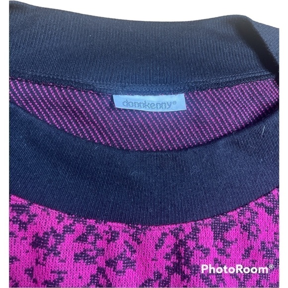 DonKenny vintage pink black patterned sweater medium - Picture 2 of 4
